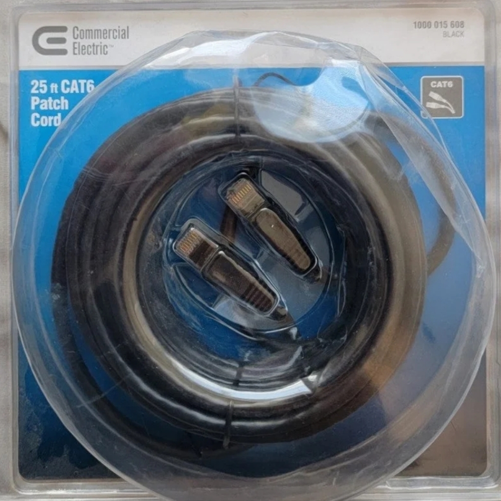 25 Foot Long CAT6 Home Ethernet Patch Cable